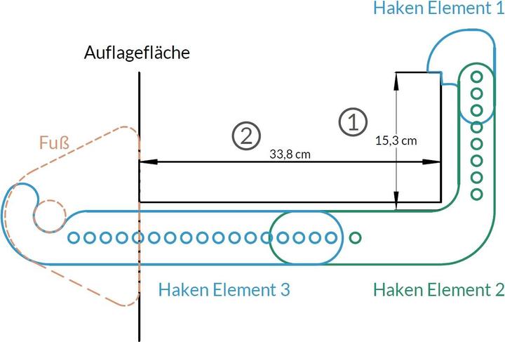 Produktbild Rollholz Klimmzugstange verstellbar inkl. Barren & Bänder