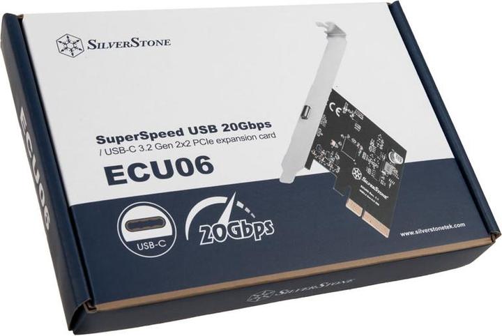 Actual product image Silverstone SST-ECU06, USB-C 3.2 Gen 2x2 interface card - PCIe