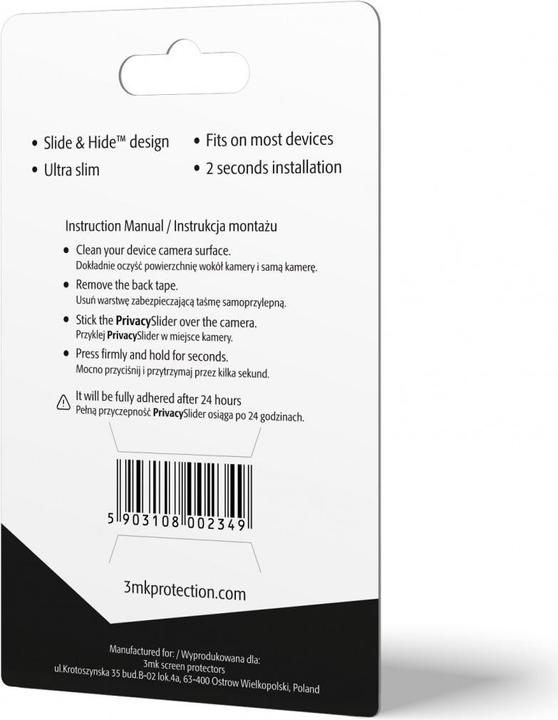 Produktbild 3MK Protection Priedai – PrivacySlider™ internetinei kamerai