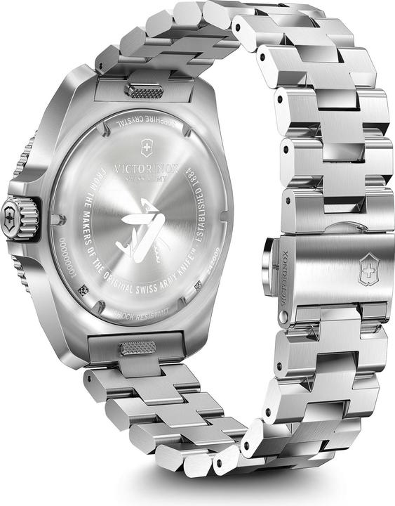 Produktbild Victorinox Journey 1884, Taucheruhr, Herrenuhr, 43 cm, Ziffernblatt schwarz, Edelstahl Armband silber (Taucheruhr, 43 mm)