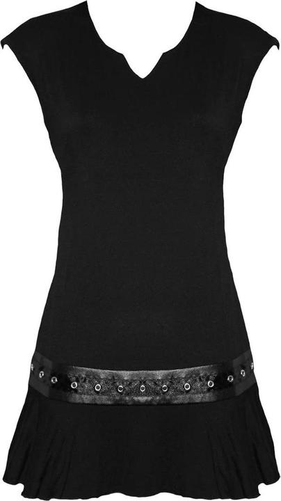 Spiral Gothic Rock Minikleid Stollen an Taille (3XL)