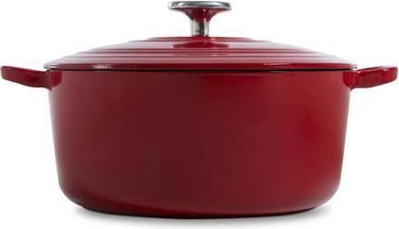 Actual product image BK Bourgogne Braadpan - 24 cm - Chili Red (24 cm, Casserole + Stewpot, Cast iron)