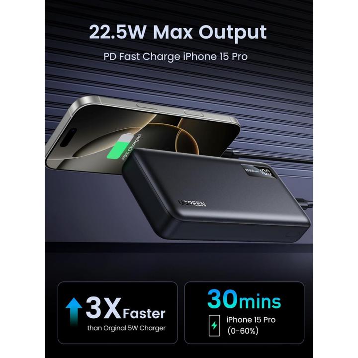 Produktbild Ugreen Two-Way Power Bank (20000 mAh, 20 W, 74 Wh)