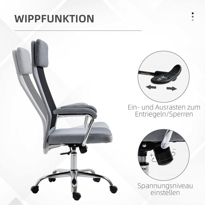 Immagine prodotto Vinsetto Sedia da ufficio ergonomica con schienale alto