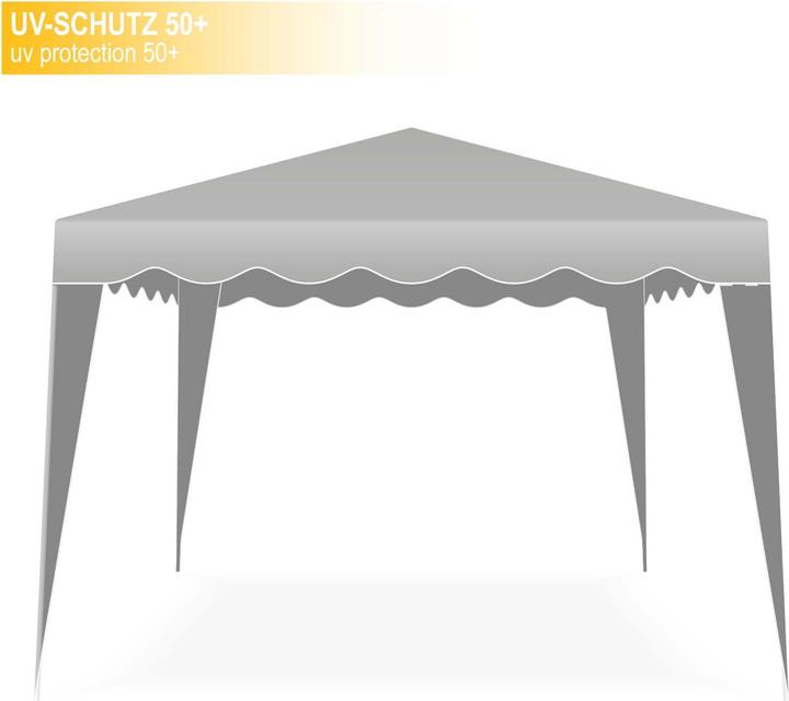 Actual product image Wiltec Toboli folding gazebo white 3x3 m pop-up party tent waterproof UV protection bag (300 cm, 300 cm)