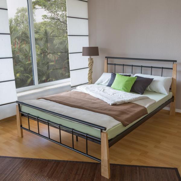 Produktbild Homestyle4u Metallbett Doppelbett (160 x 200 cm)