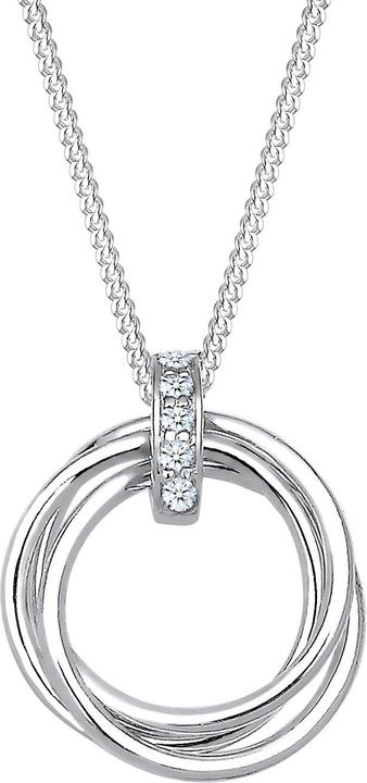 Immagine prodotto Elli DIAMANTI Collana Circle Trio Diamond (0,025 ct.) Argento 925 (Diamante, Argento 925, 45 cm)