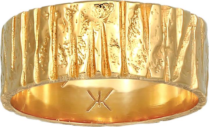 Actual product image Kuzzoi Ring Band Ring Wide Structure Hammered 925 Silver (60, 925 Silver)