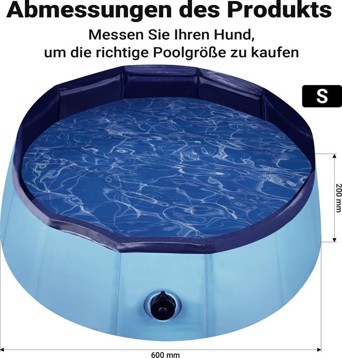 Image du produit Wiltec Fudajo Piscine pour chiens 60x20cm Piscine pour chiens Pataugeoire pour chiens Baignoire pour chiens (Piscine pour chiens)
