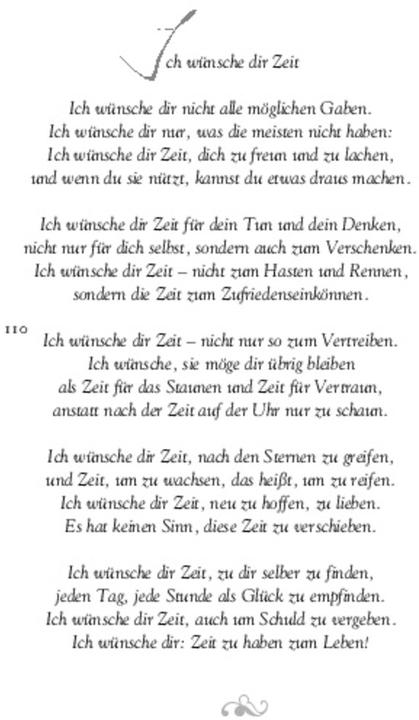 Image du produit Ich wünsche dir Zeit (Allemand, Elli Michler, 2004)