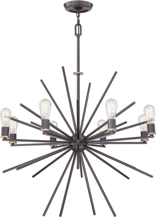 Actual product image Elstead Lighting Uptown Carnegie chandelier E27 8-light western bronze (86.40 cm)