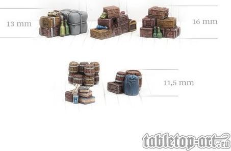 Immagine prodotto Tabletop-Art Accessori Scatole e barili impilati - Set 2 6 pezzi (Materiale sintetico)