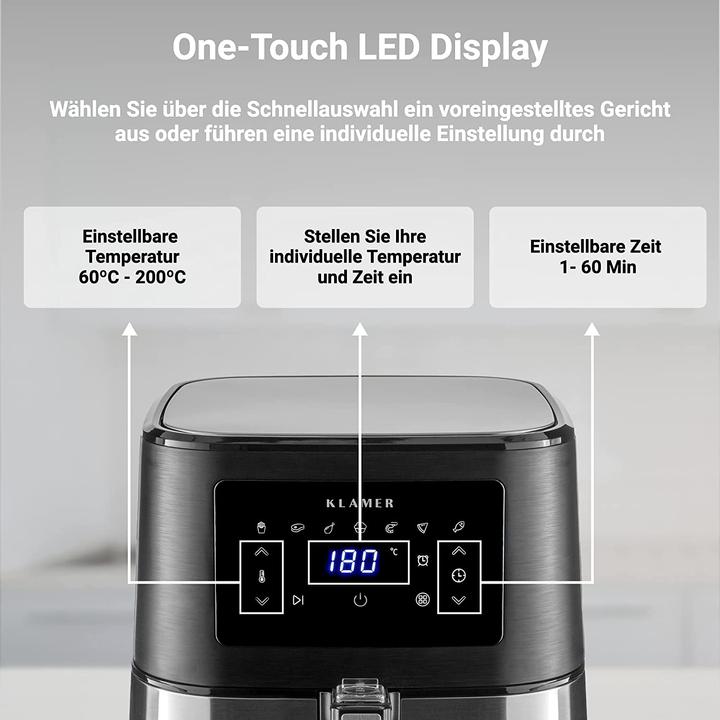 Actual product image KLAMER Heissluftfritteuse