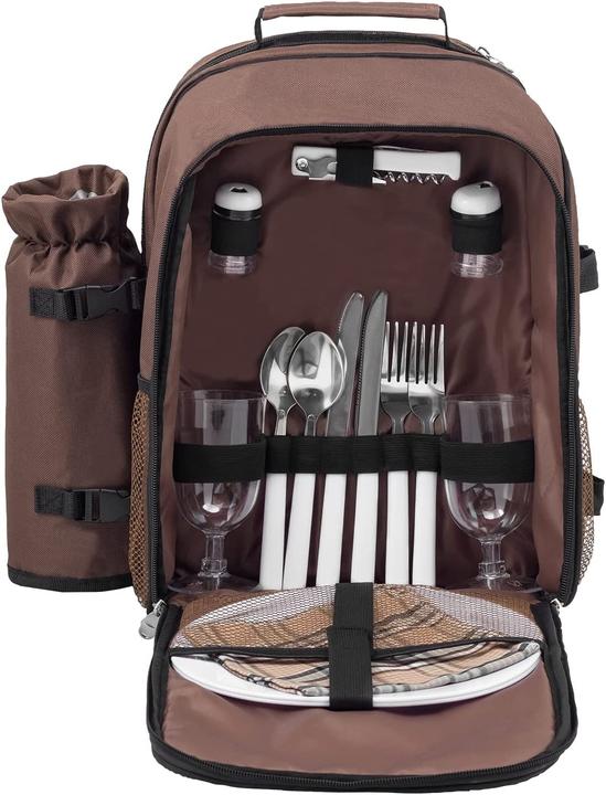 Image du produit Anndora Sac à dos de pique-nique pour 2 personnes, Retro Brown