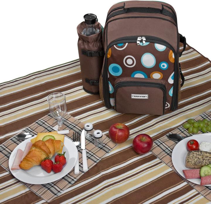 Image du produit Anndora Sac à dos de pique-nique pour 2 personnes, Retro Brown