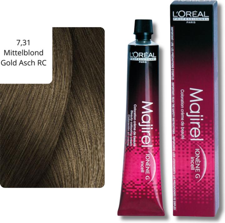 Produktbild L'Oréal Professionnel Majirel (7.31 Mittelblond Gold Asch)
