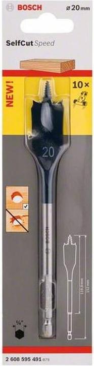 Actual product image Bosch Professional Zubehör SELFCUT flat milling drill 20x152mm (up to 20 millimetres)