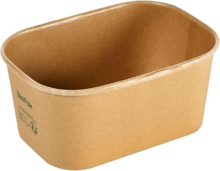 Produktbild Biopak Salat-Schale Brick Box Medium 1000 ml, Braun, 50 Stück (50 x)