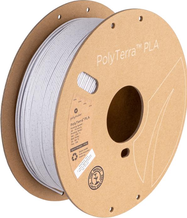 Actual product image Polymaker PolyTerra (PLA, 1.75 mm, 1000 g, White)