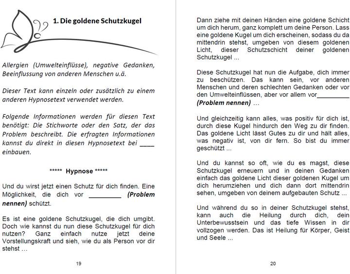 Image du produit Hypnosetexte zum Vorlesen und selber Zusammenstellen 6 (Allemand, Angelina Schulze, 2023)