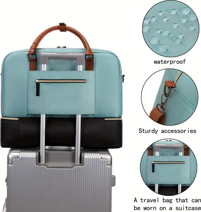 Actual product image Only-Bags.Store Travel bag with shoe compartment, sporty weekend bag, overnight bag with wet compartment