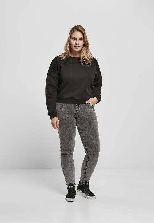 Produktbild Urban Classics Ladies Short Oversized Lace Inset Crew (4XL)