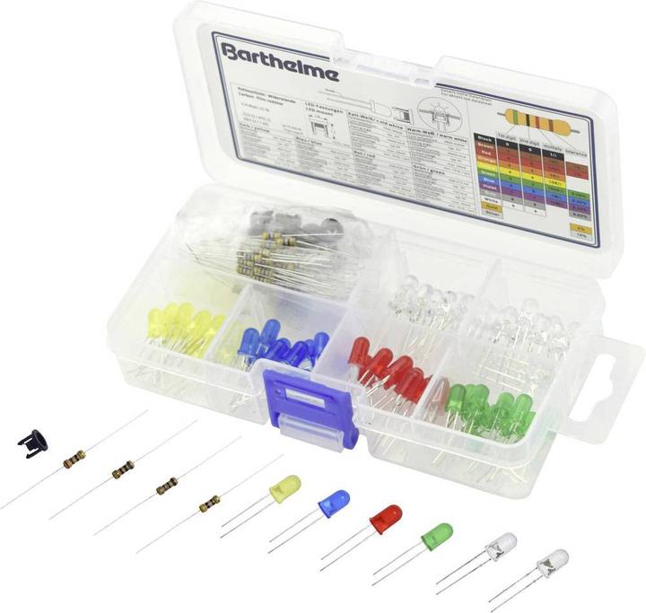 Barthelme LED-Sortiment Kaltweiss Warmweiss Gelb Blau Rot Grün Rund 5