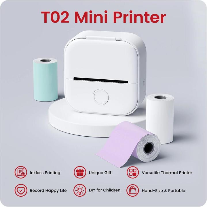 Actual product image Phomemo T02 Mini-Drucker (Bluetooth)