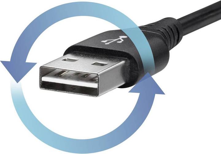 Produktbild Renkforce USB 2 Anschlusskabel,180 Grad gewinkelt (1 m, USB 2.0)