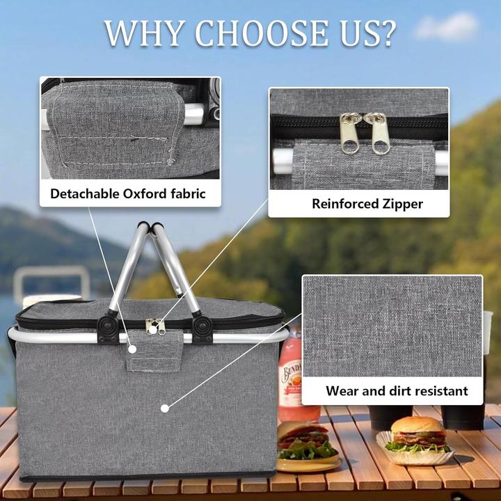 Produktbild Kysun Isolierter Picknickkorb, faltbar