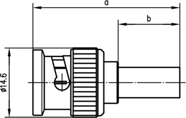 Image du produit Telegärtner Connecteur de câble BNC à sertir G02 75 ohms, à sertir/clip, Basic, A2806, G02 (RG-59 B/U)
