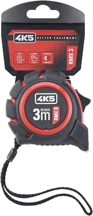 Produktbild 4K5 Robustes, beidseitig bedrucktes Rollbandmass mit magnetischem Endhaken (mm)
