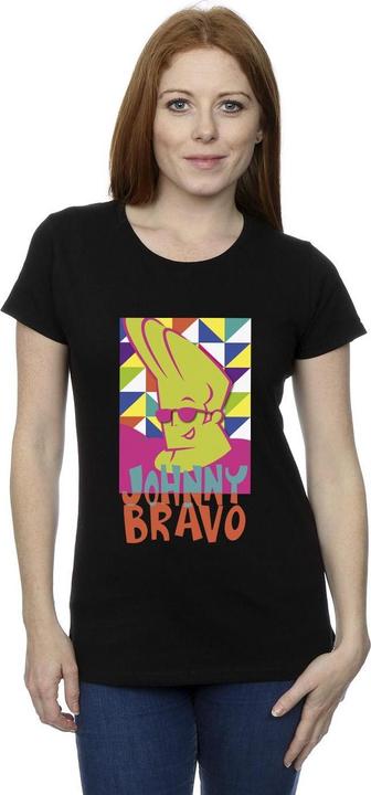 Actual product image Johnny Bravo Womens/Ladies Multi Triangles Pop Art Cotton T-Shirt (M)