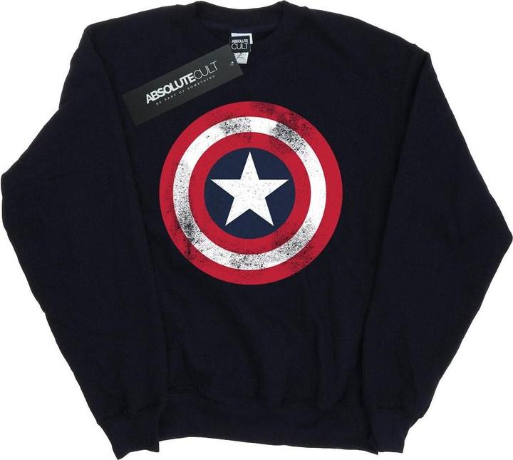 Immagine prodotto Captain America Distressed Shield Felpa Ragazze (140, 146)