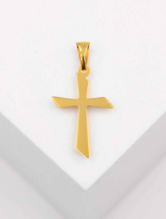 Produktbild Muau Pendant cross yellow gold 750, 25x13mm (750/18K Gelbgold)