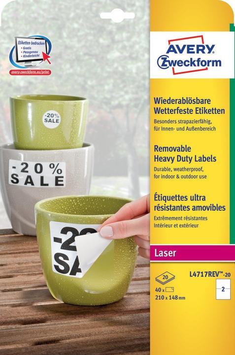 Actual product image Avery Weatherproof labels
