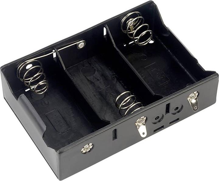 Actual product image Tru Components Battery holder 3x solder connection