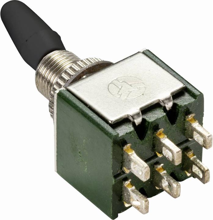 Actual product image Tru Components Miniature toggle switch 2pin 250 V/AC 2A