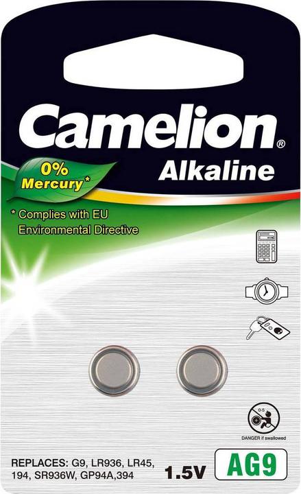 Image du produit Camelion Pile bouton alcaline(s) LR 45 2 pcs (2 pcs, AG9/LR45/LR936/394, 60 mAh)