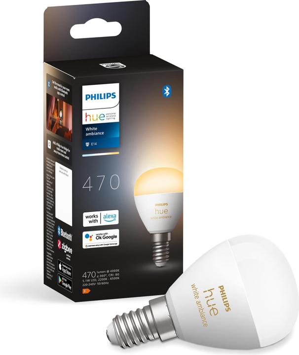 Actual product image Philips Hue White Ambiance Chandelier (E14, 5.10 W, 470 lm, 1 x, F)