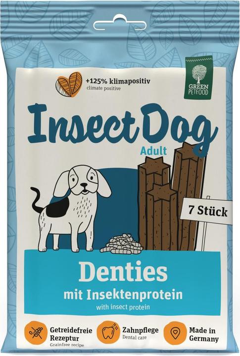 Actual product image Green Petfood Chewy InsectDog Denties, 180 g (Adult, 7 pcs., 187 g)