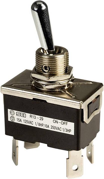 Image du produit SCI Interrupteur à levier 2 x Off/On 250 V/AC 10 A à accrochage