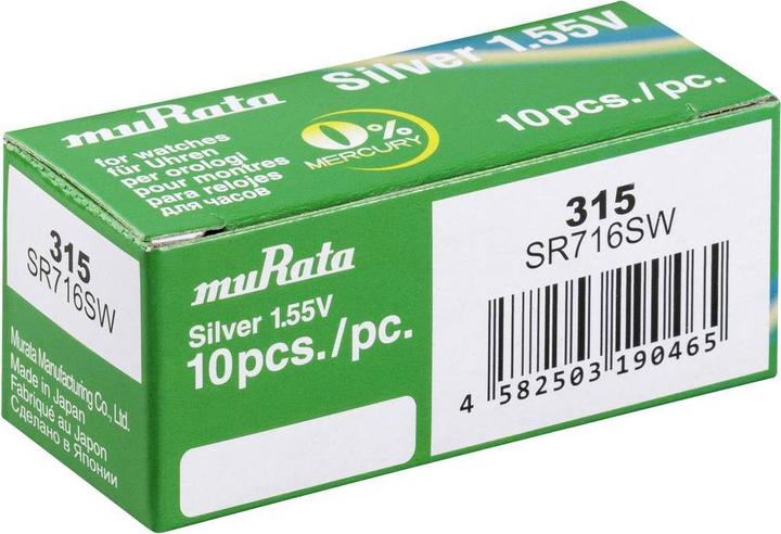 Actual product image Murata Button cells 315 (10 pcs., 23 mAh)