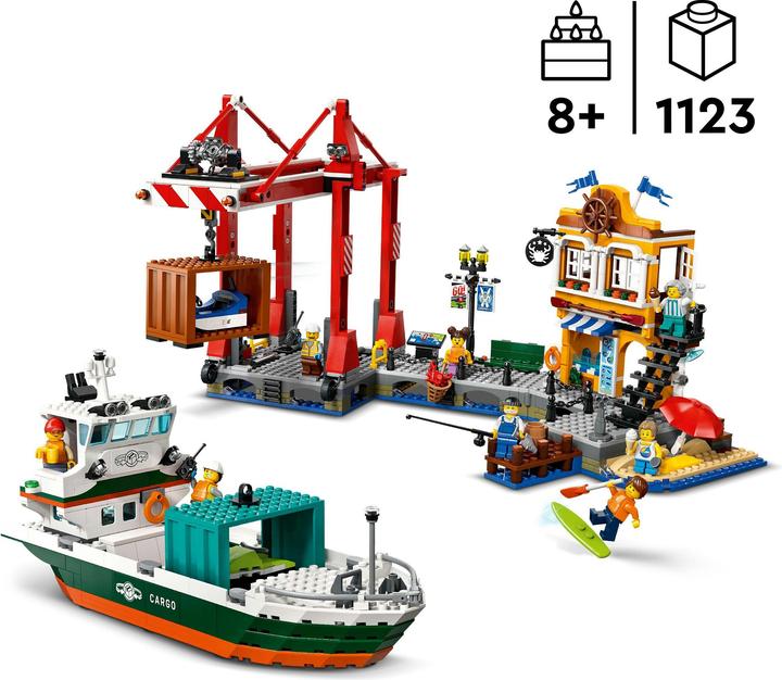 Actual product image LEGO 60422 Harbour with cargo ship (60422, LEGO City)