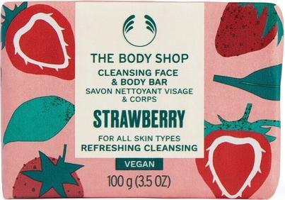 Body Shop - Solid face and body soap Strawberry (Cleansing Face & Body Bar) 100 g