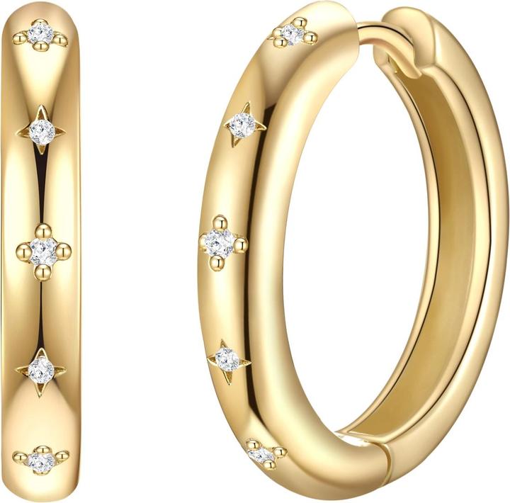 Actual product image Glanzstücke München Ladies Sterling Silver Cubic Zirconia Yellow Gold - 30344 (Sterling Silver)