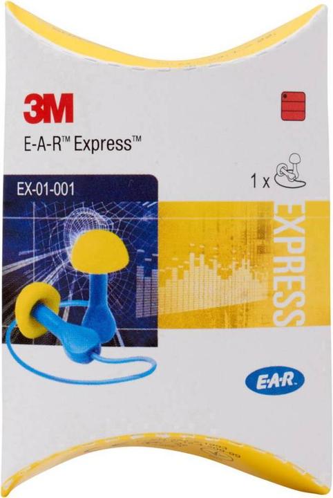 Produktbild EAR 3M EX-01-001 E-A-R EXPRESS Gehörschutzstöpsel SNR 28db (2 x)