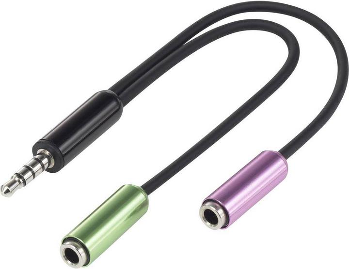 SpeaKa Professional SuperSoft Headset Klinkenadapter 4pol