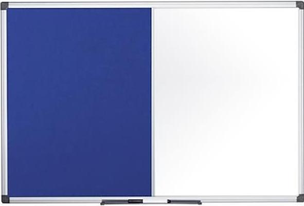 Bi-Office Combinatiebord MAYA, gecombineerd prikbord en whiteboard, kurk of vilt, verschillende afmetingen (Combinatiebord, 150 x 120 cm)