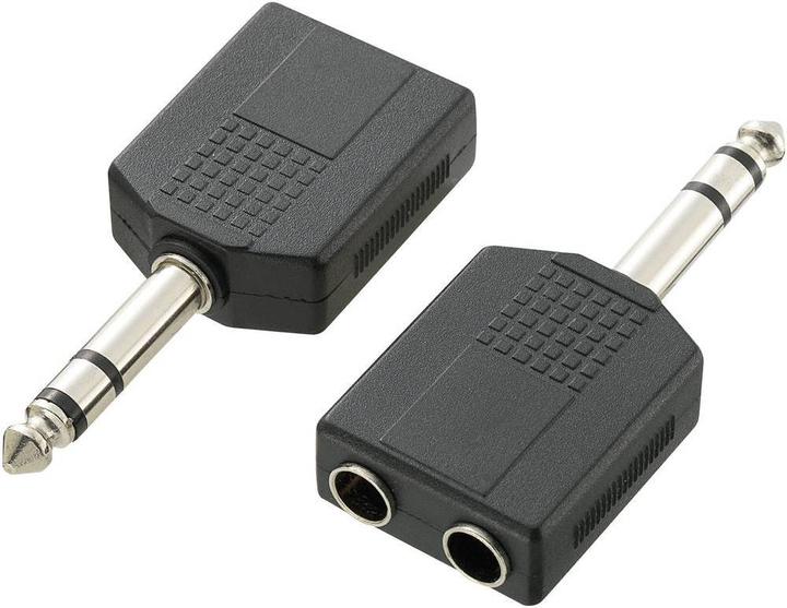 SpeaKa Professional SpeaKa 6.3 mm jack plug to 2x 6.3 mm jack socket adapter stereo